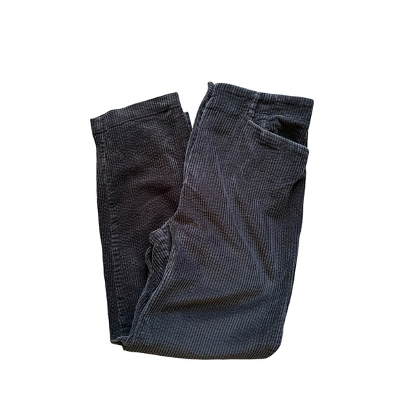 Talbots Women's Corduroy Pants Size 10P Black High Rise Straight Leg Hong Kong - Picture 1 of 9